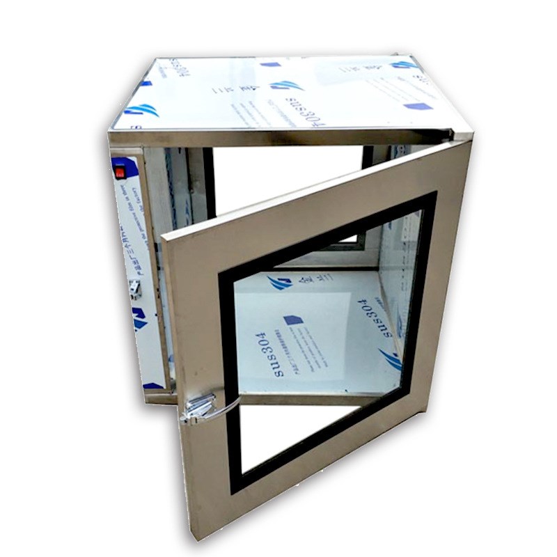 304/201不锈钢传递窗机械电子连锁单层玻璃洁净传X递窗带紫外线