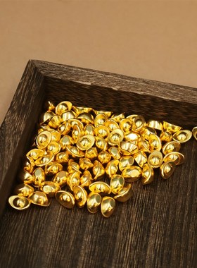 沙金小元宝实心摆k件一克小瓜子招财进宝桌面家居聚宝盆装饰元宝