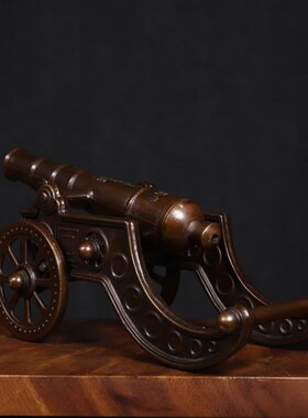 做旧仿古铜c大炮摆件复古大炮家居书房玄关摆放仿古大炮模型摆件