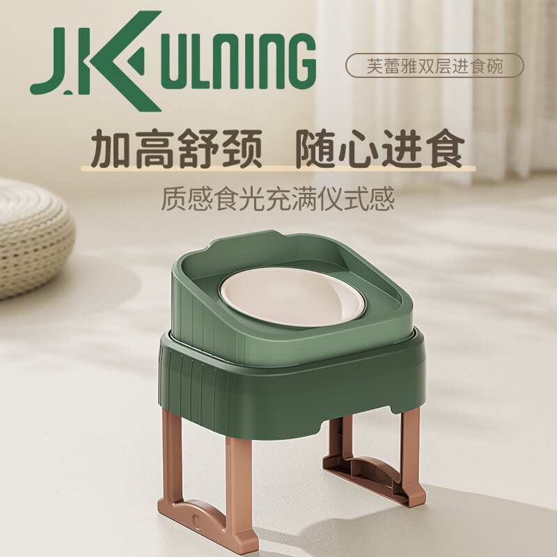 小型犬高脚斜口碗多用慢食碗图片