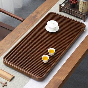整块高端茶盘实木家用排水小型干泡茶台办公室茶海简易功夫电木款