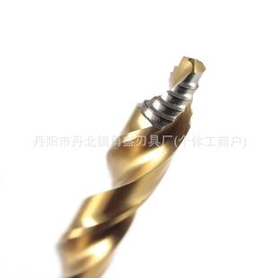 跨境多台阶麻花钻三角打铁板不锈钢开孔直柄电钻打孔镀钛麻花钻头