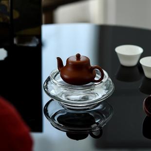 云起玻璃茶承壶承干泡台壶托茶具配件家用陶瓷茶壶垫蓄水耐高温