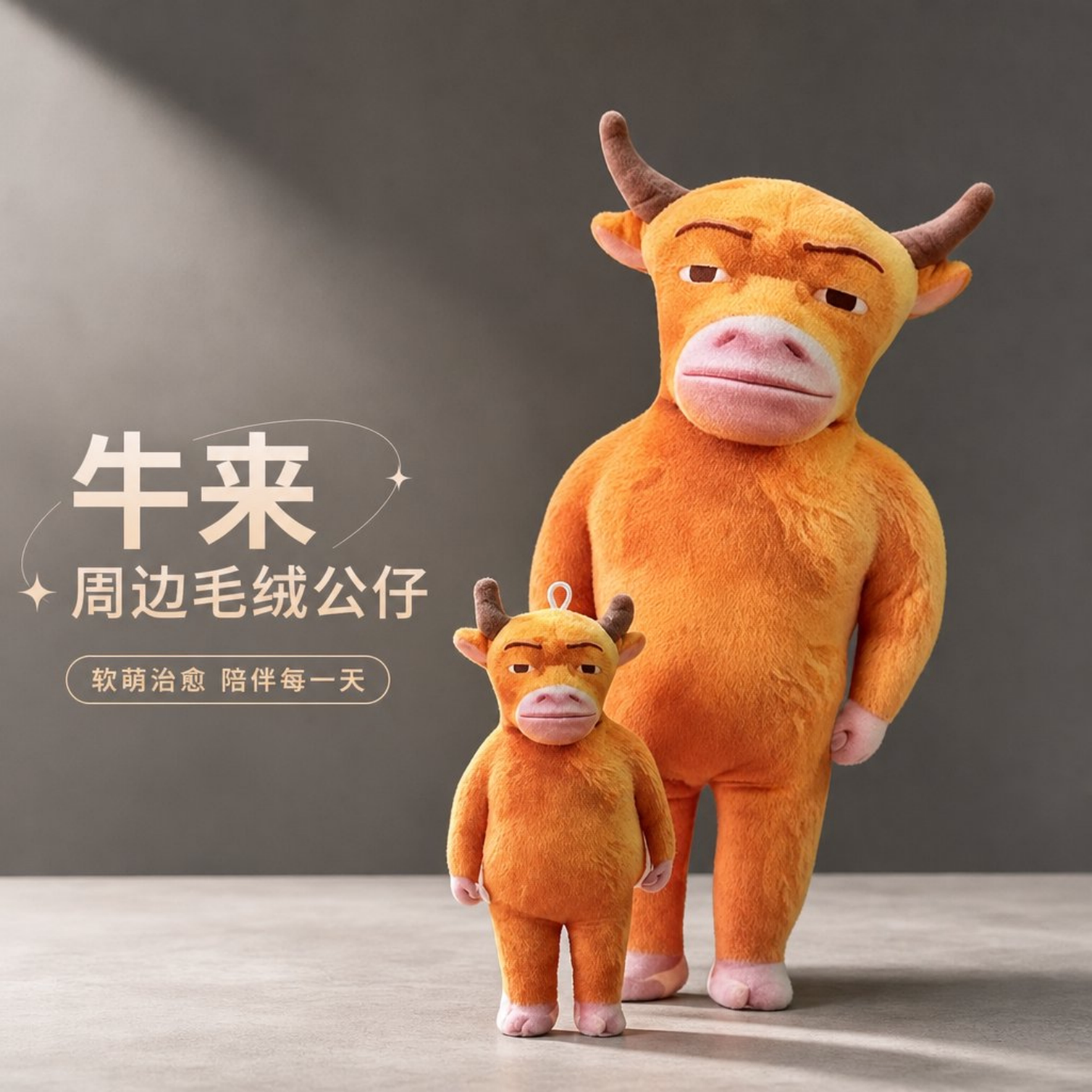 牛来电影周边毛绒抱枕公仔挂饰图片