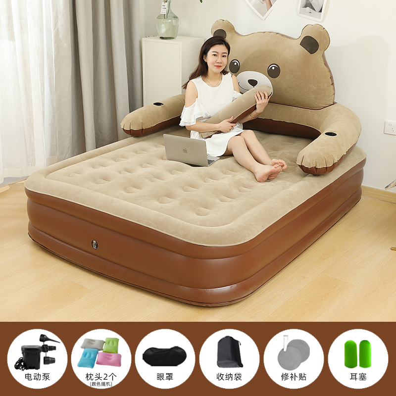 卡通充气床单人1.2m家用充气床垫打地铺户外便携气垫床双人1米5