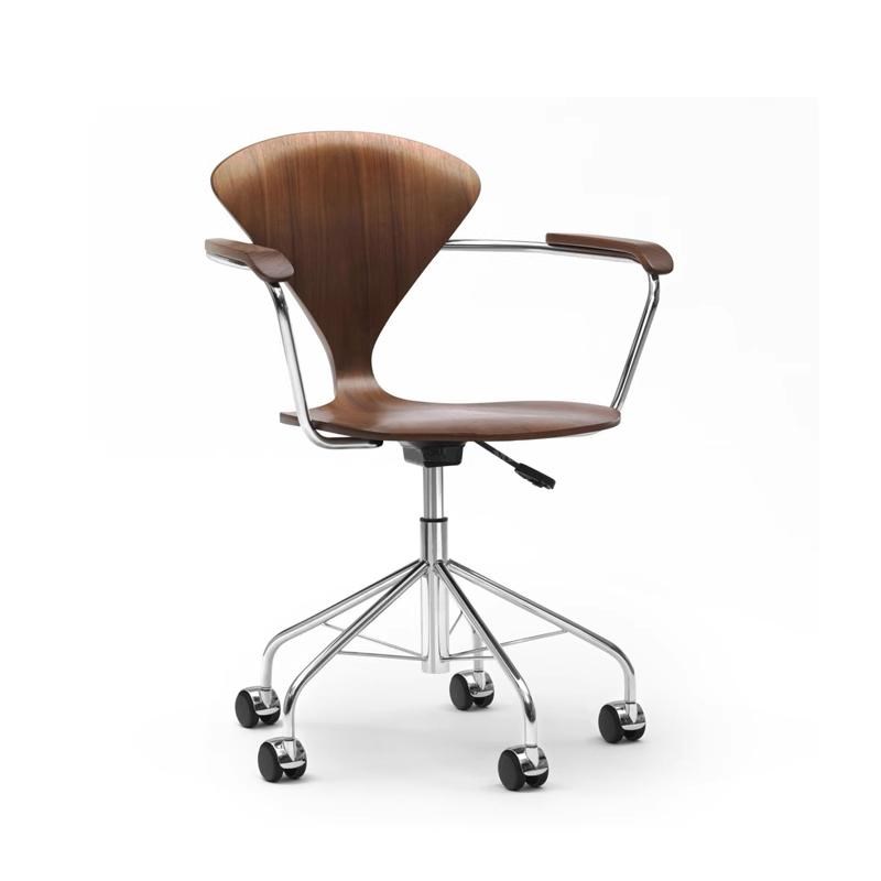 意式极简电脑椅办公椅 Cherner Task 不锈钢万T向轮移动休闲椅书