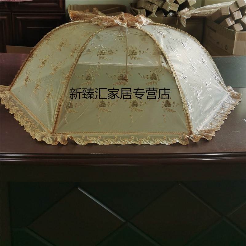 加大号饭桌家用加密圆形r罩菜伞透气餐桌盖饭菜罩子剩菜罩折叠防
