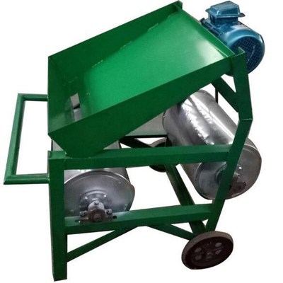 豆强磁磁选机双滚筒除铁器铁小型杂D质分离机矿用磁选设备永磁选