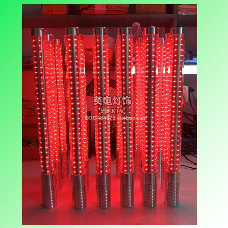 酒吧发光GOGO l手持点舞棒 LED充电七彩爆闪棒 夜场跳舞点舞棒