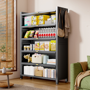 家用货架置物架带门多层防潮多功能阳台地下室储物柜收纳柜铁架子