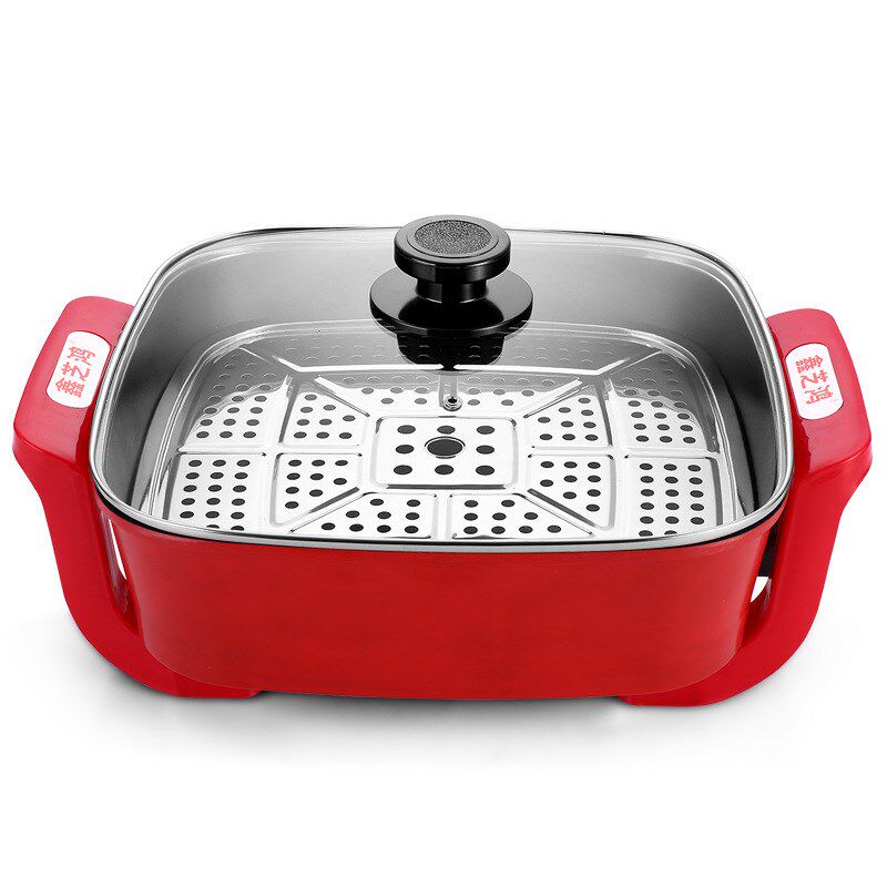 现货电火锅韩式多功能一体料理电热锅麦饭石大容量大功率电煮锅