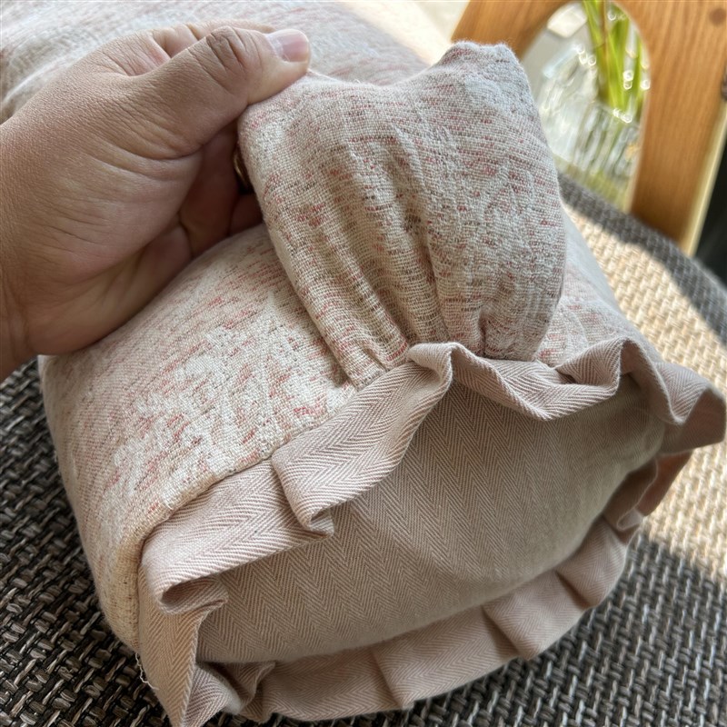 棉麻小兔子天然l荞麦壳兔子枕头枕芯护颈单只可调节拆洗