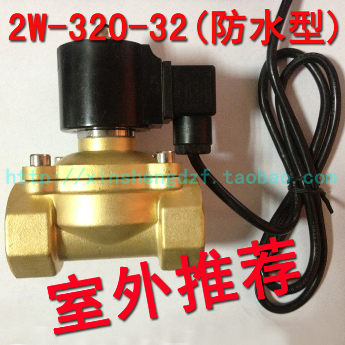 1寸2防水电磁阀DN32室外电磁阀 2W-320-32 完全防水Z型水阀气阀