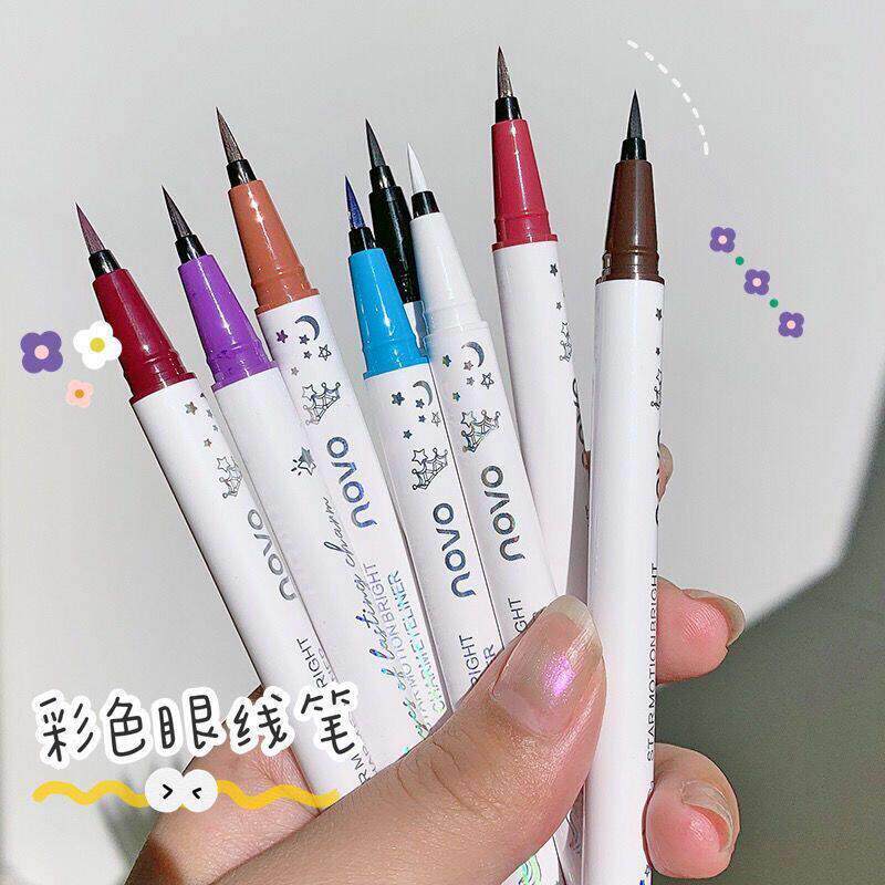 李佳琪推荐novo白色眼线笔防水持久不晕染初学者彩色眼线液笔胶棕