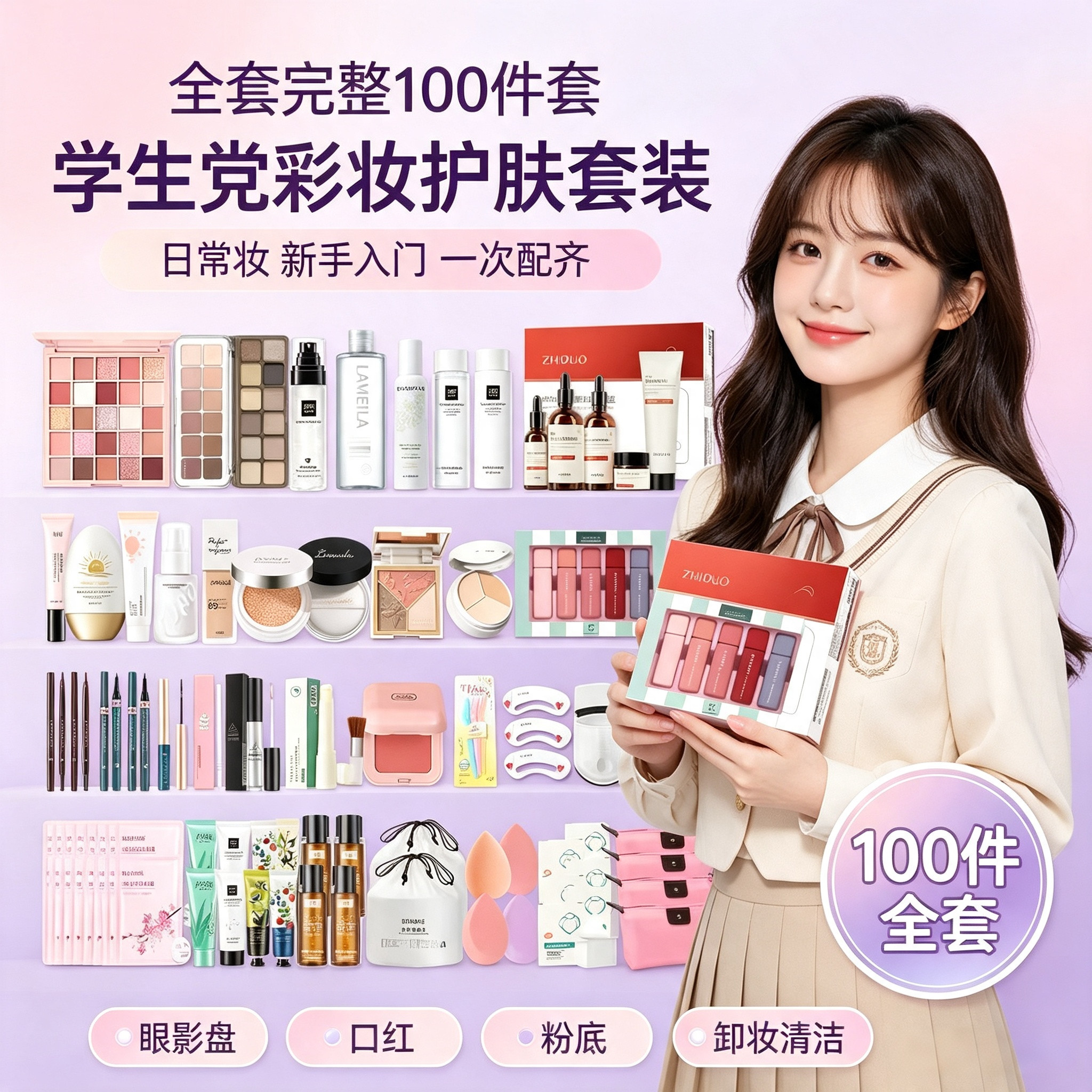 新款化妆品一整套彩妆套装学生女初学者网红淡妆美妆新手全套旗舰