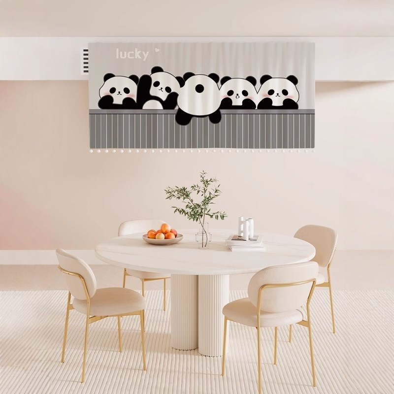 空调挡风板门帘防直吹通用出风口遮风帘防风罩布艺挡风帘月子婴儿