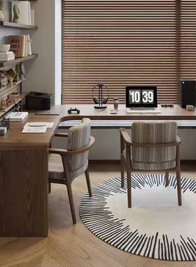 木l角书桌卧室拐角电脑桌学生家用实型写字桌UEB双转人办公桌电竞