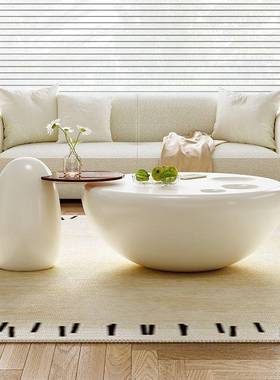 型网红奶风猫爪茶几代简约现小户客UMK厅创意轻奢大油小圆茶几组