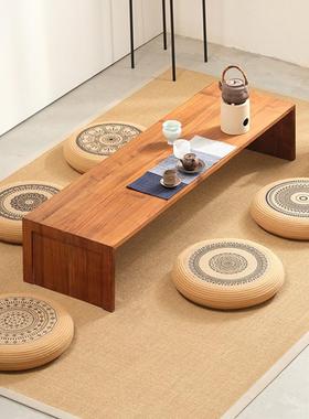 黄麻绳上蒲加团坐CIZ垫窗家用地客厅榻榻米垫子固加厚飘卧室圆形