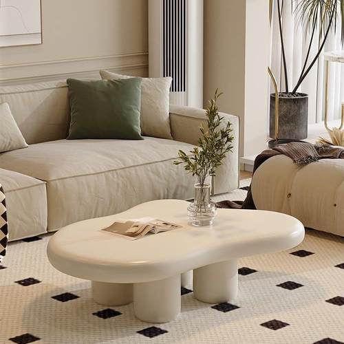 奶油HFJ云风朵茶客厅家用新款简约奢小几户型极简轻茶台茶桌