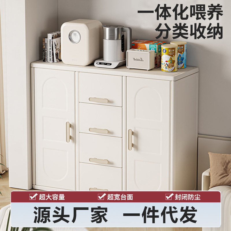 儿童玩具收纳架婴儿喂养台衣柜一体宝宝用品分类收纳储物柜环保