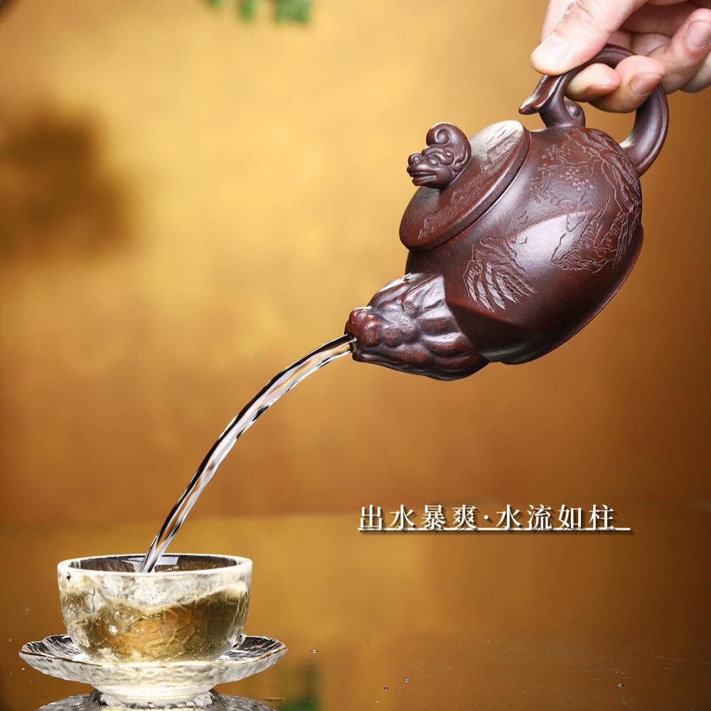 宜兴紫砂壶套装原矿高温古铜泥紫砂茶壶整套产地直销龙头老大壶