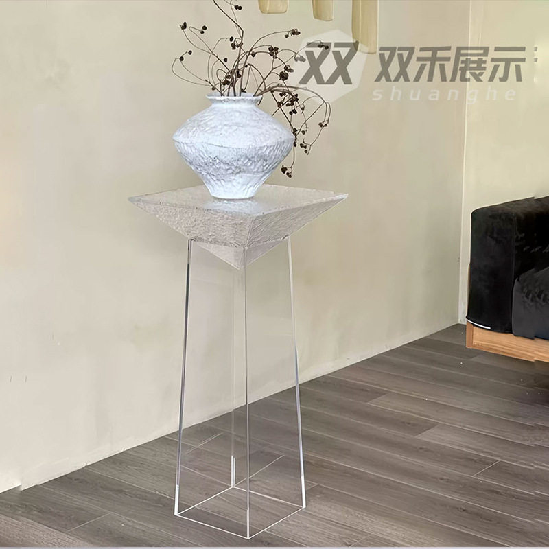 亚克力透明欧式雕像落地展示架