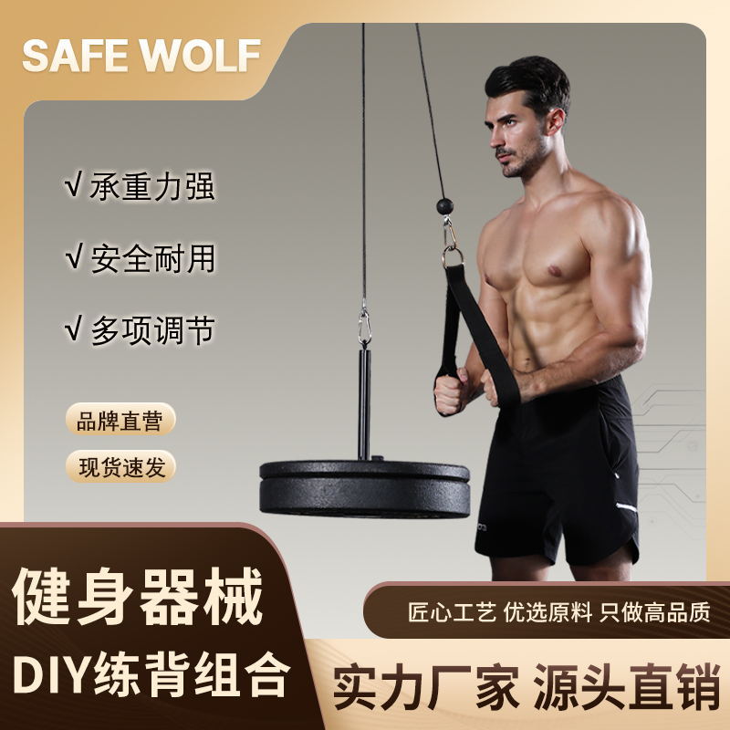 家用龙门架钢丝绳肱三头肌下拉