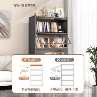 钢制书柜门童书架防尘储物柜柜客厅展89465示铁艺卧室置儿物架收带纳柜