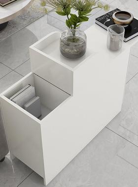 边几简约客厅暗格储物发几柜沙装扶组手柜角几边夹窄NPR缝隙柜侧