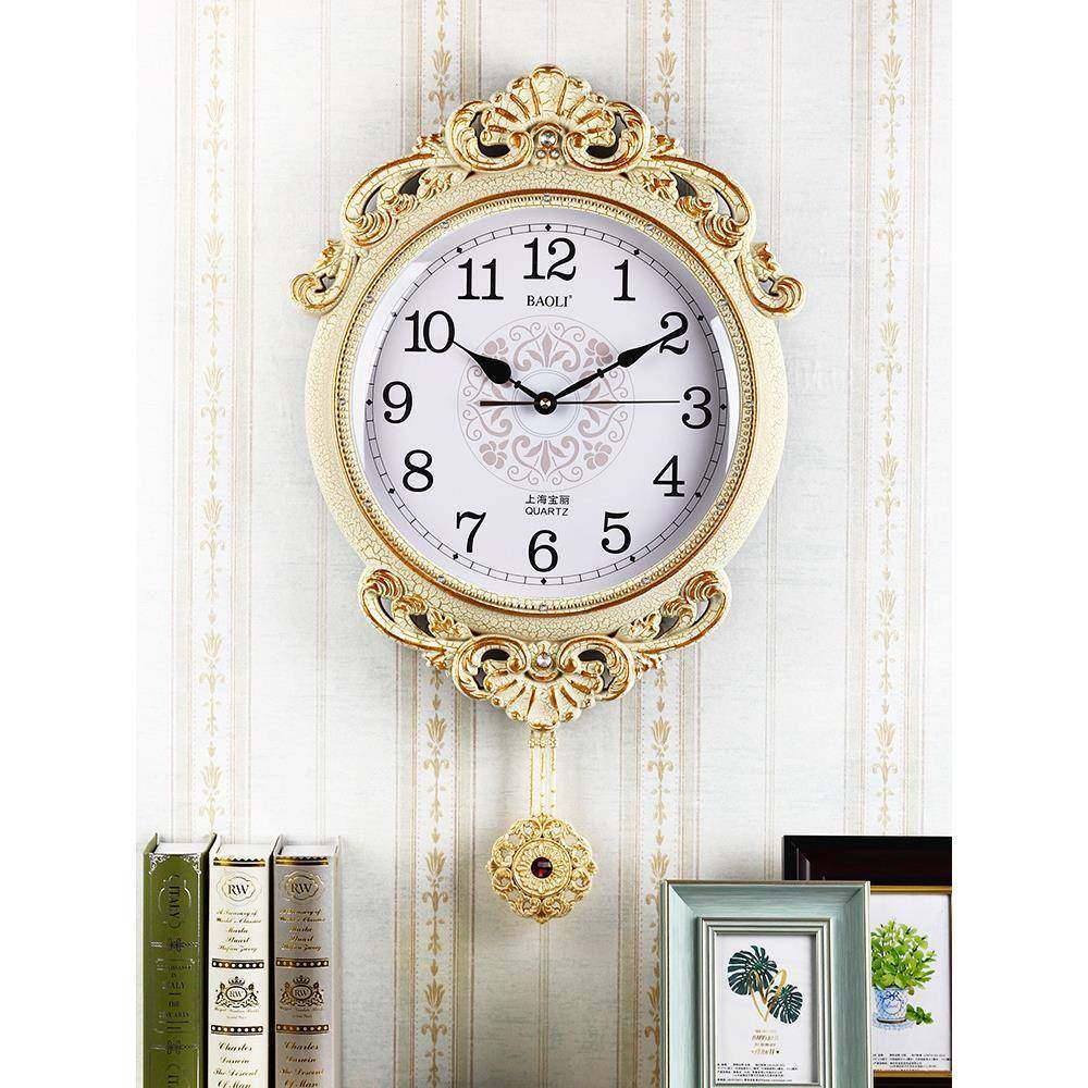挂欧式复挂VEC钟用表创古意客厅家摇摆钟美式时钟现代简钟约石英