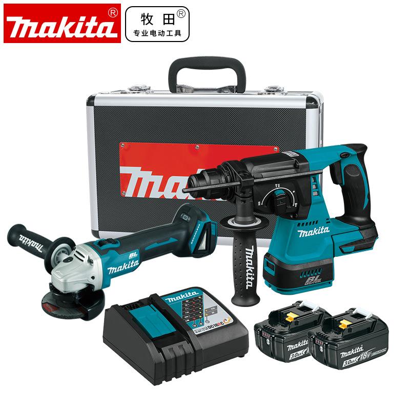 Makia充电角磨DGA404锂t电电锤DOPWHR4机2组2合套装DLX2161X