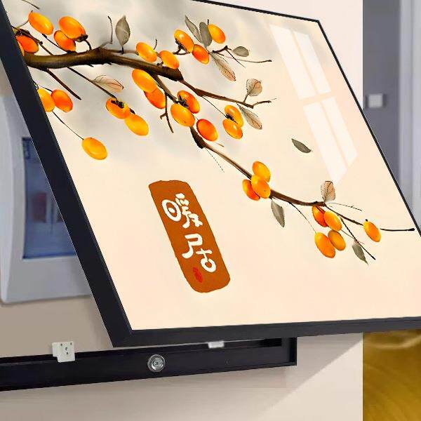 电表箱装饰画打孔客厅配电遮挡画电箱箱F99JJTJS免弱电闸箱轻奢挂