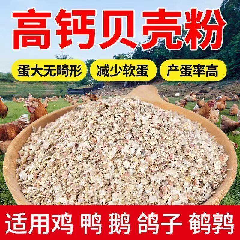 高钙贝壳粉饲料鸡鸭鹅鸟鸽子鹌鹑促钙吸收预混料添加剂养殖家禽用