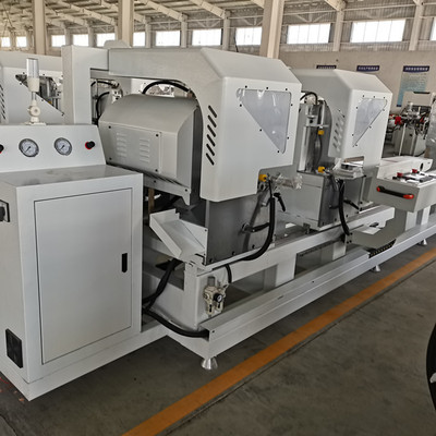 厂家供应铝门窗机械设备全自动双头切割锯系统门窗制作设备精密锯