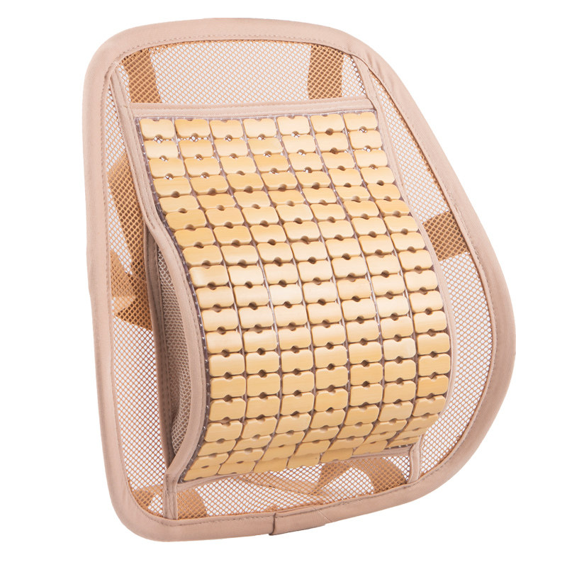 汽车腰靠夏季竹片凉席坐垫靠垫一体办公室靠背垫透气腰靠枕车用