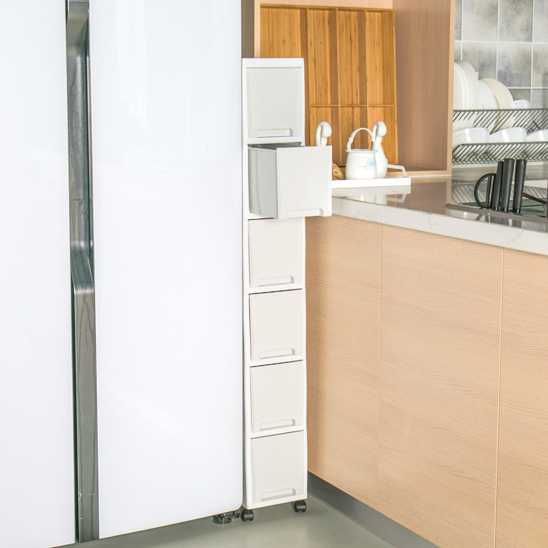 卫生间超窄夹缝收纳柜抽屉式厨房冰箱18cm缝隙置物架整理储物窄柜