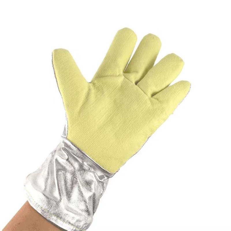 500度工业耐高温隔热手套铝箔防火五指分指防热辐射防烫防火