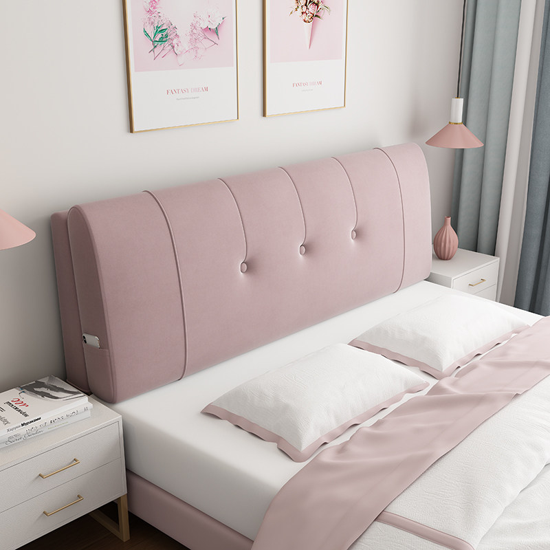 床头靠垫全包床头罩套改造卧室软包靠背海绵大靠垫可拆洗床上靠枕