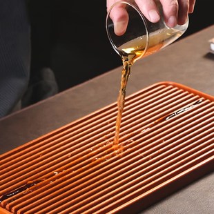 尚器 小 德料电木茶盘茶托高u端窄边简约办公干泡盘家用薄款 储水式