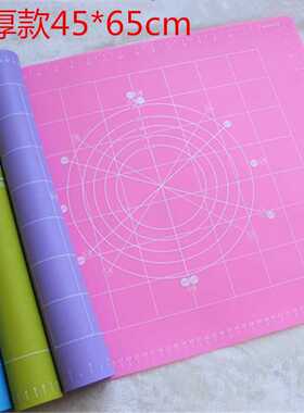 刻度垫 烘焙45*65cmCM加厚硅胶揉面垫 2MM厚度案板擀面防滑硅胶餐