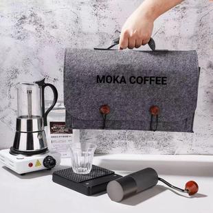 摩卡壶电陶炉收纳包户外咖啡器具磨豆机研磨器杯露营手冲便携包