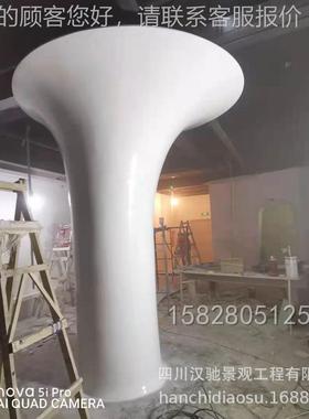 白色件方玻璃钢柱圆柱23412 现场包柱玻现璃钢材质 大可以场