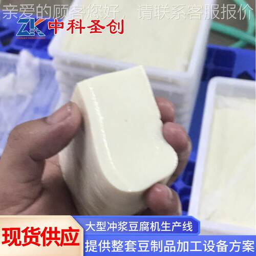 中QPR科豆腐备 大型全自机动冲豆腐 豆腐机生产全浆套设设备