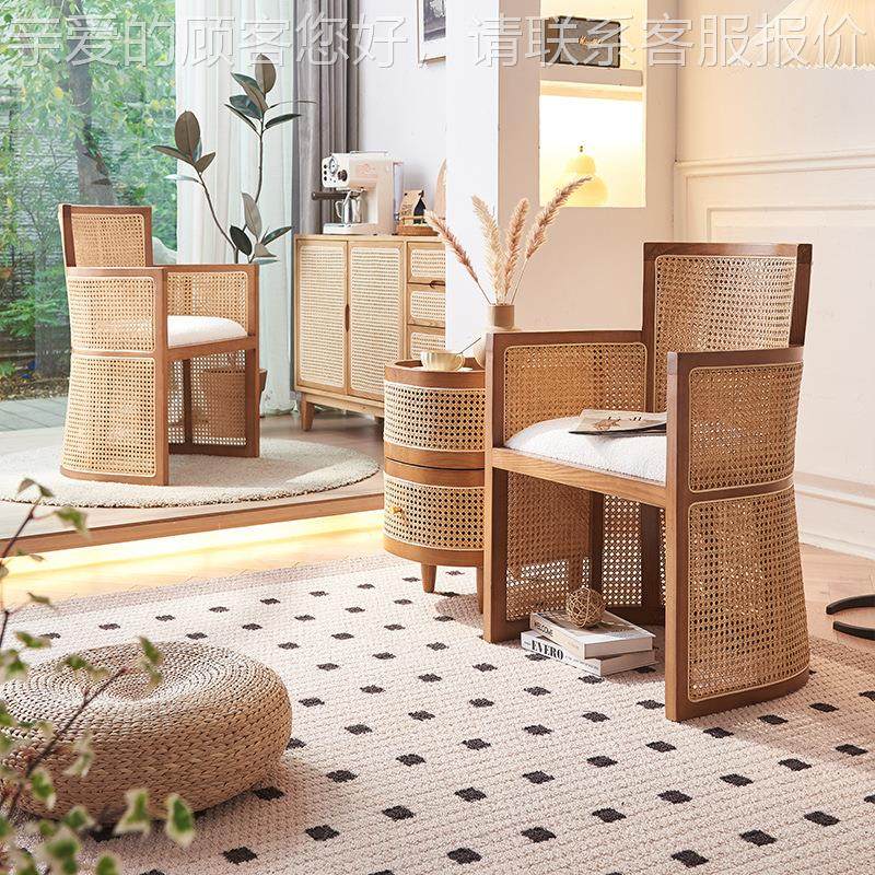 新椅中式台藤编实432木沙发家用侘寂阳三件酒店客房藤椅会套客洽,住宅家具,沙发椅,淘宝优惠券,粉丝福利购,淘宝优惠卷