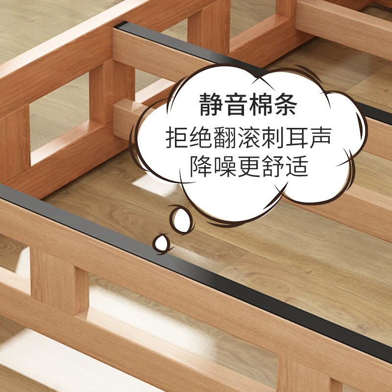 榉木硬床板木板实木排骨架单人1.5双人1.8米加宽硬板床垫床架护腰
