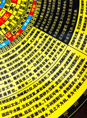 金锁玉关罗盘高精度指南针专业过路阴阳9寸罗经仪罗庚八卦实用