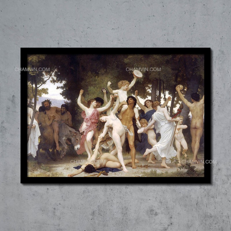 葡萄酒酒神图红酒巴克斯画作装饰画酒吧酒窖餐厅挂画产区图带框画