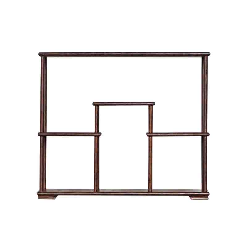 榫卯结构博古架小多宝阁茶壶架杯架鸡翅木新款展示架小摆件收纳架