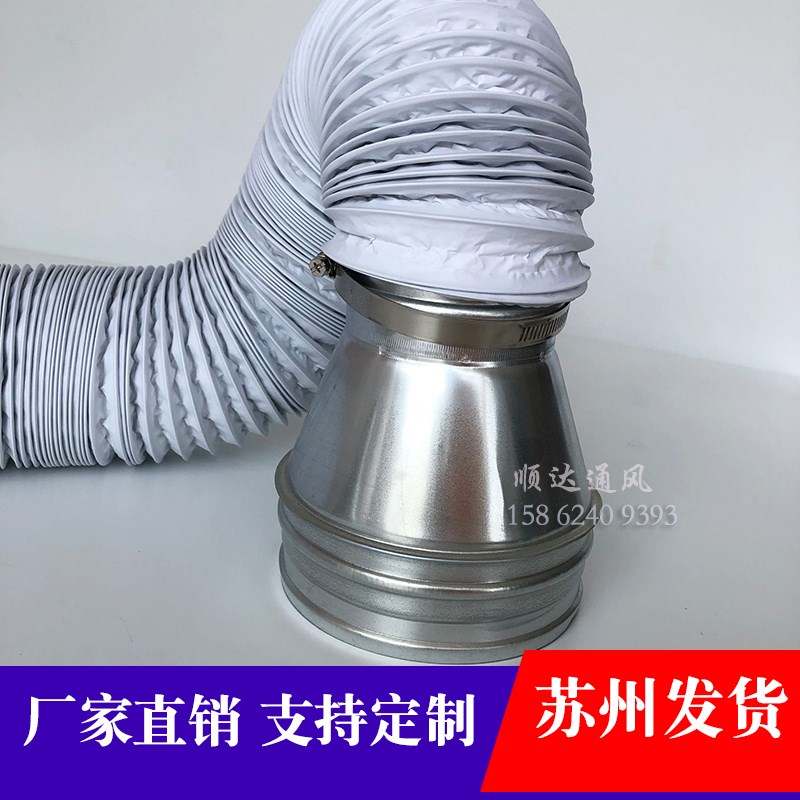 白铁皮大小头螺旋风管接头换气扇通风管道变径异径内接转换变径